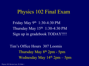 Physics 102 Final Exam