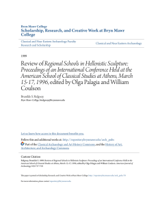 Review of Regional Schools in Hellenistic Sculpture: Proceedings of