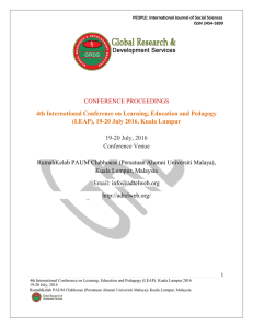 CONFERENCE PROCEEDINGS 4th International Conference on