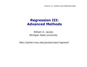 Regression III: Advanced Methods