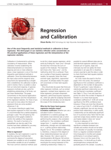 Regression and Calibration