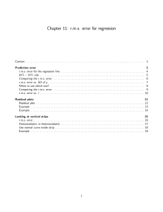 Chapter 11: r.m.s. error for regression