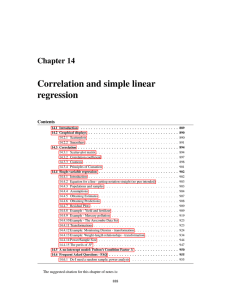 Correlation and simple linear regression