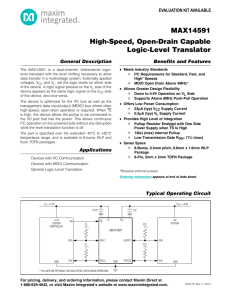 MAX14591 High-Speed, Open-Drain Capable Logic