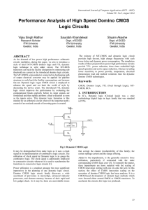 Performance Analysis of High Speed Domino CMOS Logic Circuits