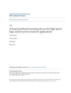 Si-based interband tunneling devices for high