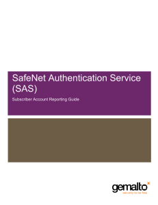 Subscriber Account Reporting Guide - SafeNet