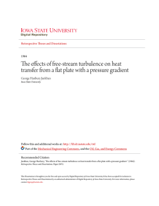 The effects of free-stream turbulence on heat transfer from a flat