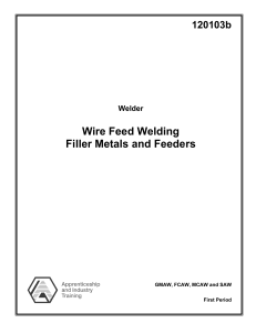 Wire Feed Welding Filler Metals and Feeders