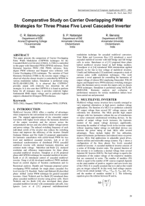 Comparative Study on Carrier Overlapping PWM Strategies for