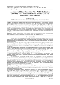 An Improved Phase Disposition Pulse Width Modulation (PDPWM