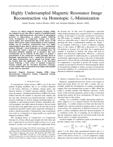 Highly Undersampled Magnetic Resonance Image