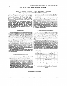 Test of 1 m long model magnets for LHC - Magnetics, IEEE