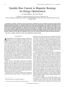 Variable Bias Current in Magnetic Bearings for Energy Optimization