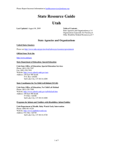 State Resource Guide Utah