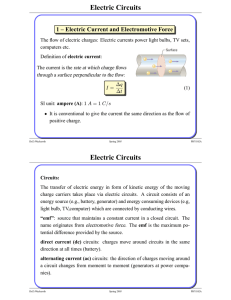 Electric Circuits Electric Circuits