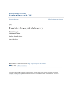 Heuristics for empirical discovery