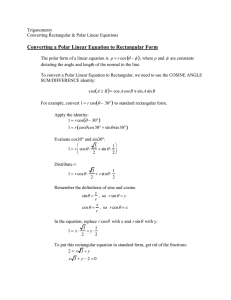 Converting a Polar Linear Equation to Rectangular Form