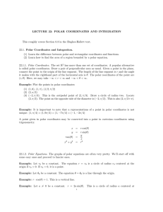 LECTURE 22: POLAR COORDINATES AND INTEGRATION This