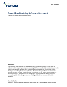 Power Flow Modeling Reference Document