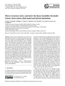 Mirror structures above and below the linear instability threshold
