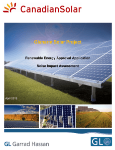 Noise Study - Glenarm Solar Project