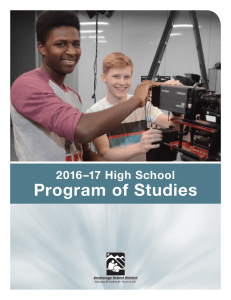 Program of Studies - Anchorage School District