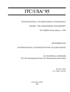 Proceedings, ITC/USA `95 - The University of Arizona Campus