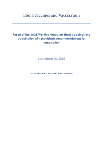 Ebola Vaccines and Vaccination