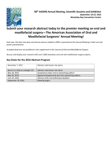 Submit your research abstract today to the premier meeting on oral