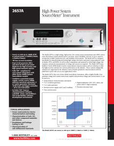 High Power System SourceMeter® Instrument