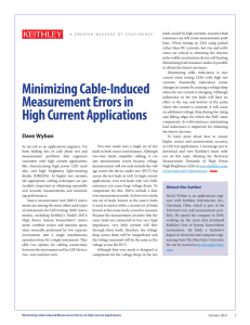 Minimizing Cable-Induced Measurement Errors in High