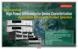 High Power Semiconductor Device Characterization