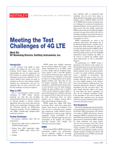 Meeting the Test Challenges of 4G LTE