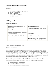 March 2005 GIMS Newsletter