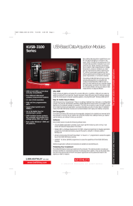 Keithley KUSB-3102 Specifications