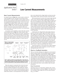 Low Current Measurements Application Note Se ries