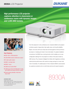 High performance LCD projector captures attention in classrooms or