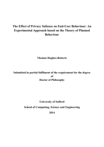 The Effect of Privacy Salience on End