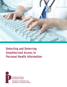 Detecting and Deterring Unauthorized Access to Personal Health