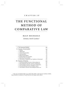 The Functional Method of Comparative Law - Duke