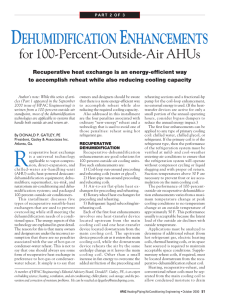 Dehumidification Enhancements for 100-Percent-Outside-Air