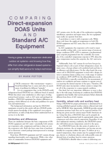 Direct-expansion DOAS Units Standard A/C Equipment