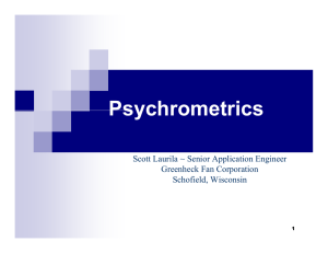 Psychrometrics - Rocky Mountain ASHRAE
