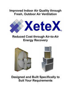 Improved Indoor Air Quality through Fresh, Outdoor Air
