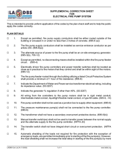Electrical Fire Pump System