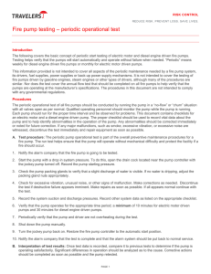 Fire pump testing - periodic operational test