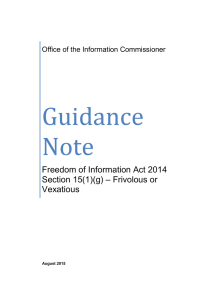 Section 15(1)(g) - Office of the Information Commissioner