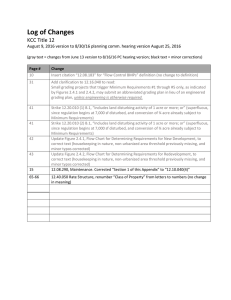 Log of Changes - Kitsap County