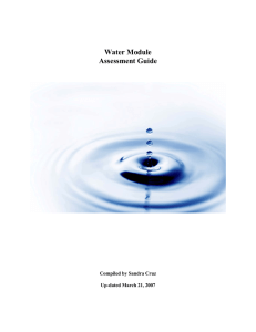 Water Module Assessment Guide